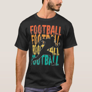 Retro American Football Theme Graphic Design Footb T-Shirt