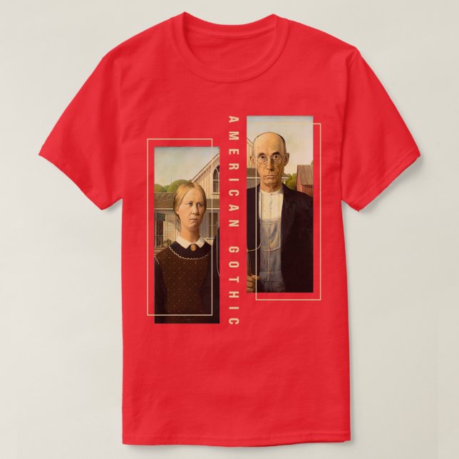 Retro American Gothic T-Shirt (Design Front)