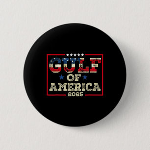 Retro American Gulf Est 2025 Usa American Flag 6 Cm Round Badge