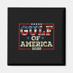 Retro American Gulf Est 2025 Usa American Flag  Magnet