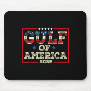 Retro American Gulf Est 2025 Usa American Flag  Mouse Pad