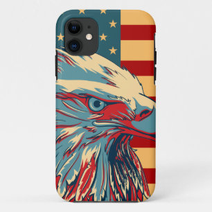 Retro American Patriotic Eagle Flag Case-Mate iPhone Case