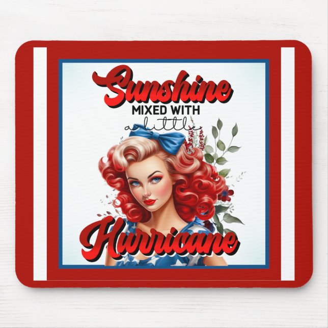 Retro American Pinup_ Sunshine Mixed  Mouse Pad (Front)