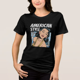 Retro American Style - Comic Book Chic Tri-Blend Shirt