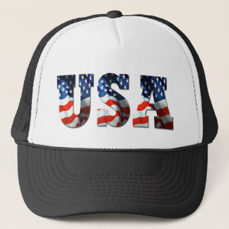 RETRO AMERICAN TRUCKER HAT - 3D USA Patriotic Cap