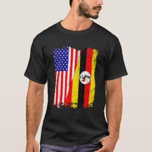 Retro American Uganda Flag Men Women Patriotic T-Shirt