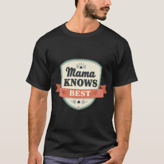Retro Americana Mama Knows Best Badge Crest T-Shirt