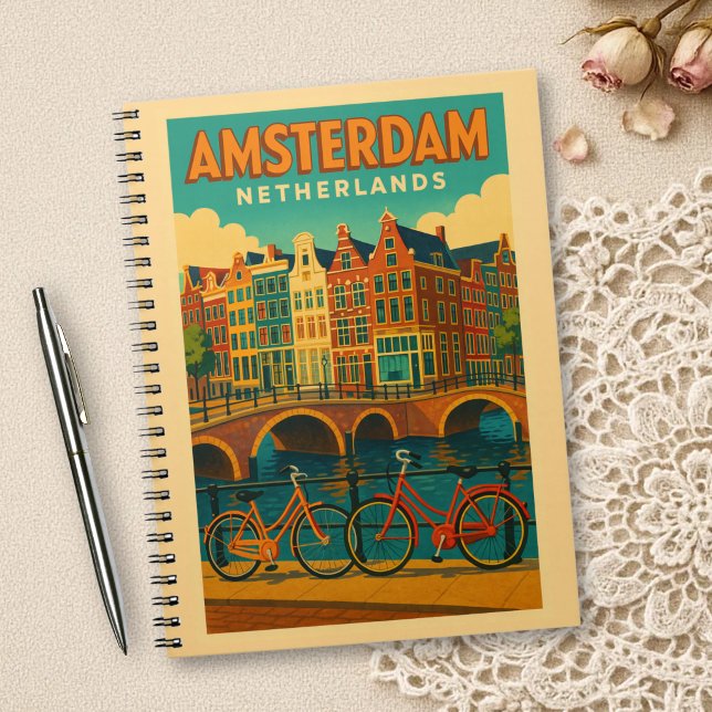 Retro Amsterdam Netherlands Notebook (Creator Uploaded)