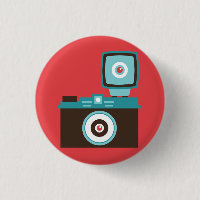 Retro Analogue Camera (Brown / Blue) Flair