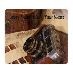 Retro analogue Photo Camera Cutting Board