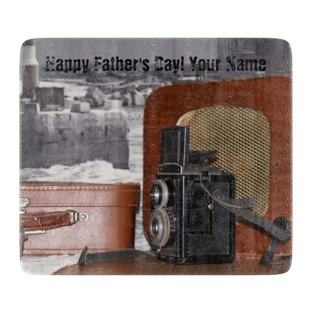 Retro analogue Video Camera Cutting Board (Front)