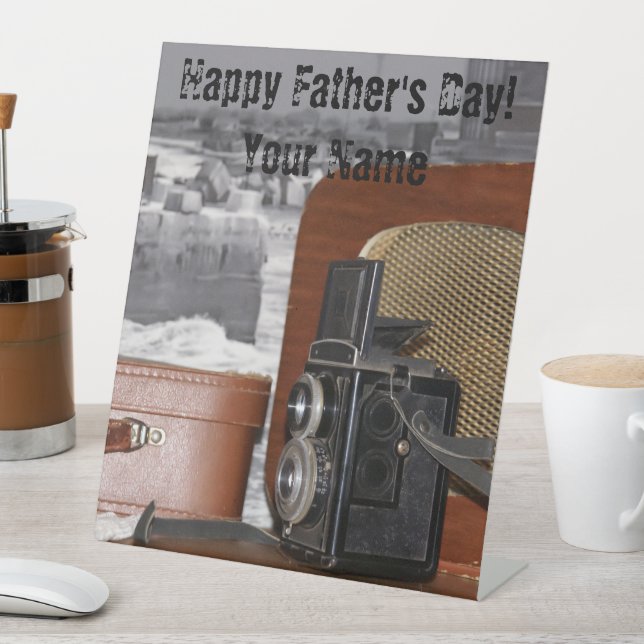 Retro analogue Video Camera Pedestal Sign (In SItu)