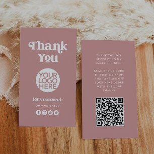 Retro and Boho   Branding Thank You Packing Card