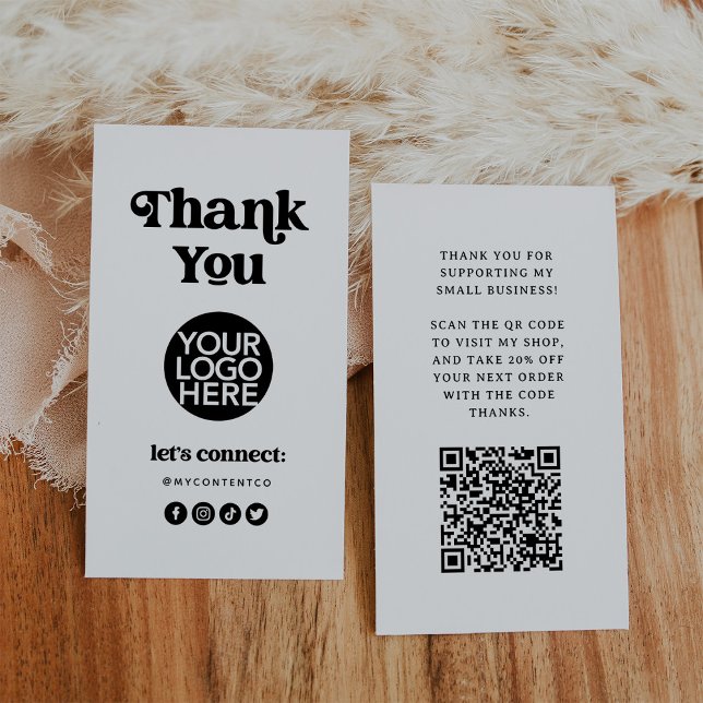 Retro and Boho | Branding Thank You Packing Card (A retro and boho branding thank you packing card that is perfect for your small business)