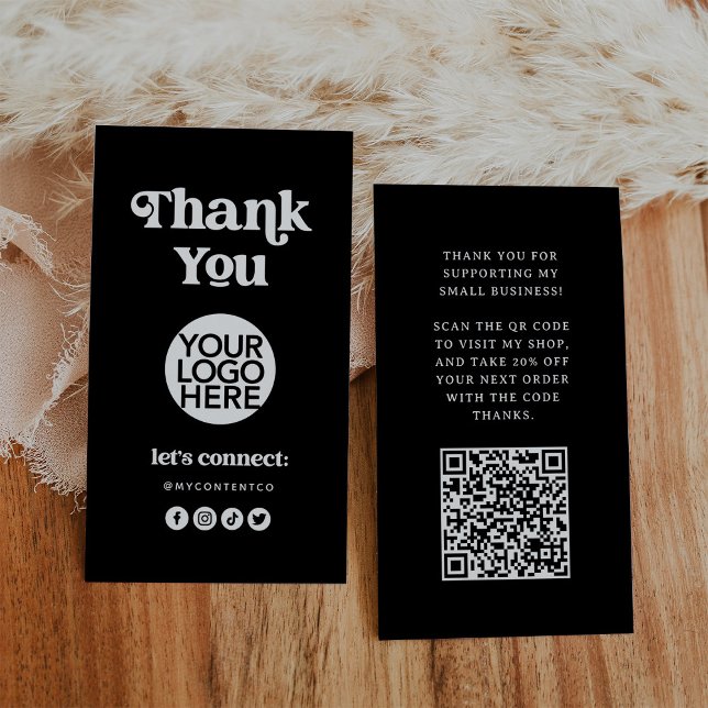 Retro and Boho | Branding Thank You Packing Card (A retro and boho branding thank you packing card that is perfect for your small business)