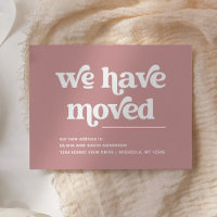 Retro and Boho | Dusty Rose Moving Announcement