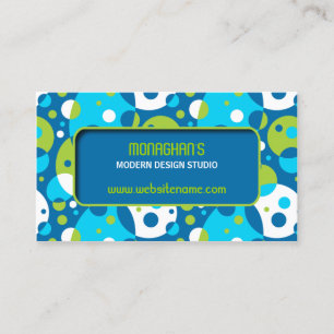 Retro and Fun Blue Business Card