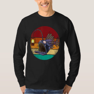 Retro Anglerfish Creepy Deep Sea Angler Fish Monst T-Shirt