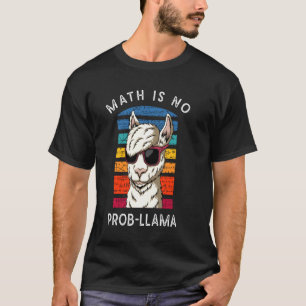 Retro Animal Llama Science Geek Nerd Alpaca Calcul T-Shirt