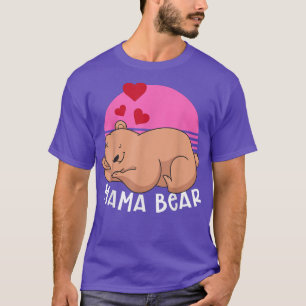 Retro Animal Mum Family Bear Mummy Bear Cute Mama T-Shirt