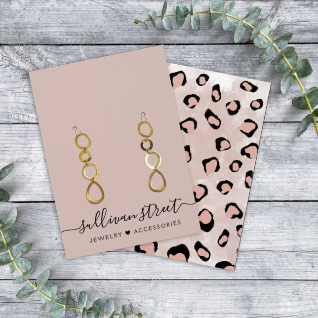 Retro Animal Print Earrings Display Card (Creator Uploaded)