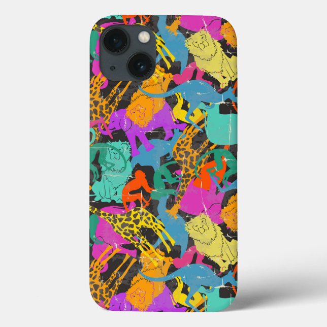 Retro Animal Silhouettes Pattern Case-Mate iPhone Case (Back)