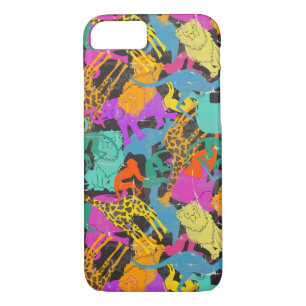 Retro Animal Silhouettes Pattern iPhone 8/7 Case