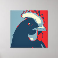 Retro Animal Wall Pop Art Chicken Portrait