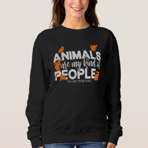Retro Animals Are My Kind Of People Animals Rescue Sweatshirt