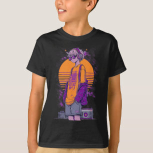 Retro Anime Gamer Boy  T-Shirt