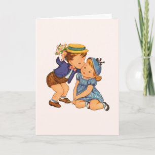 Retro Anniversary or Engagement Greeting Card