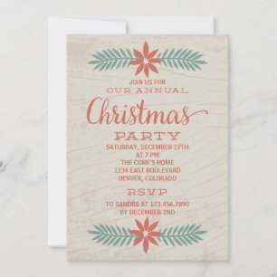 Retro Annual Christmas Party Invitation