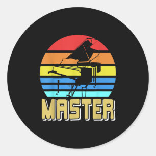 Retro Ano Master Vintage Sunset Performance Style  Classic Round Sticker