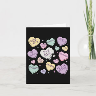 Retro Anti-valentine Candy Vintage Heart Love Suck Card