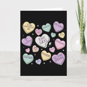 Retro Anti-valentine Candy Vintage Heart Love Suck Card