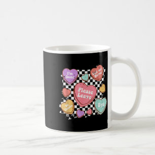 Retro Anti Valentines Funny Valentine Candy Heart  Coffee Mug