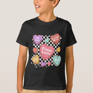 Retro Anti Valentines Funny Valentine Candy Heart  T-Shirt