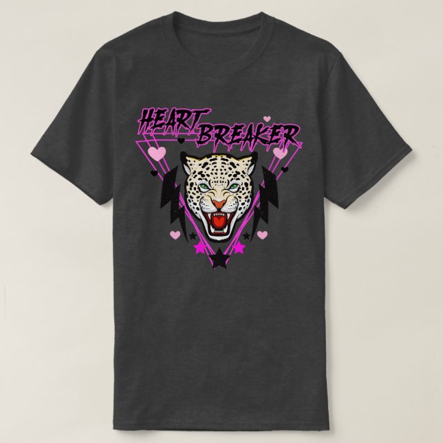 Retro AntiValentines Day Heart Breaker 80s 90s Leo T-Shirt (Design Front)