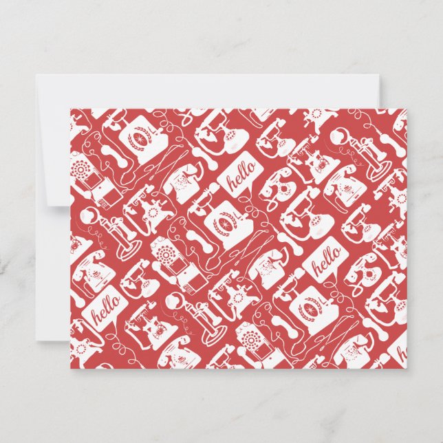 Retro Any Colour Telephone Pattern (Front)