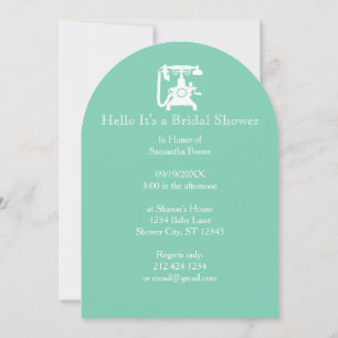 Retro Any Colour Telephone Pattern Invitation