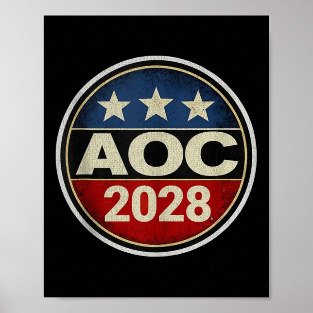 Retro Aoc 2028 Fight Oligarchy Protest Resist Bern Poster (Front)