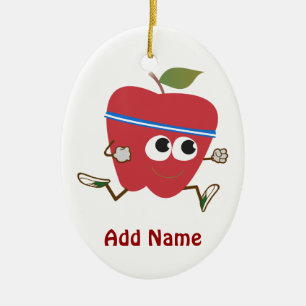 Retro Apple Runner Ceramic Tree Decoration