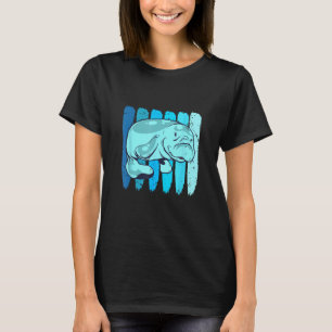 Retro Aquatic Animal Sea Cow  Cute Sea Animal Mana T-Shirt