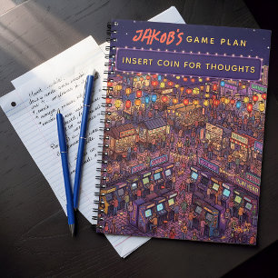 Retro Arcade & Asian Night Market Custom Planner