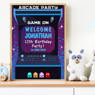 Retro Arcade Birthday    Game On Party Decor