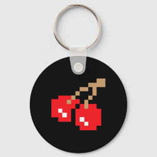 Retro Arcade Game Cherries  Key Ring
