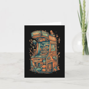 Retro Arcade Gamer Clic Gaming Arcade Machine  Card