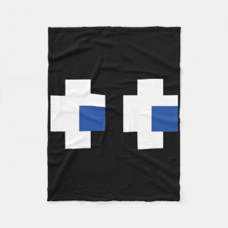 Retro Arcade Gaming Halloween Ghost Partner Group  Fleece Blanket