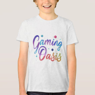 Retro Arcade Gaming Oasis Tee" Tri-Blend Shirt