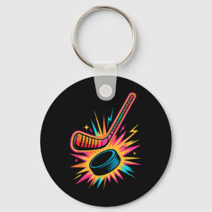 Retro Arcade Ice Hockey  Key Ring